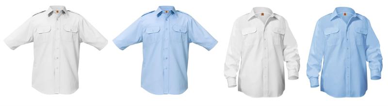 Pilot Shirts - Blue, White, Long and Short Sleeve Pilot Uniform Shirts