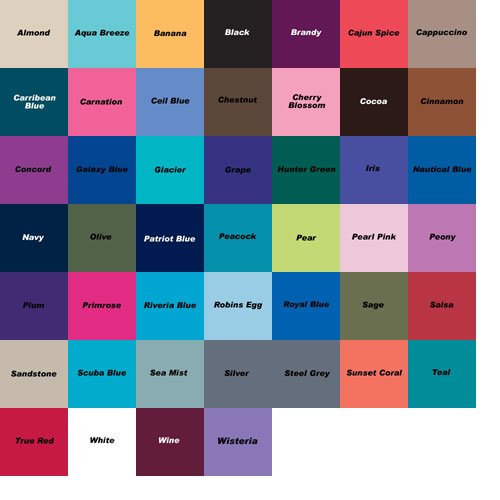 Scrub Color Chart
