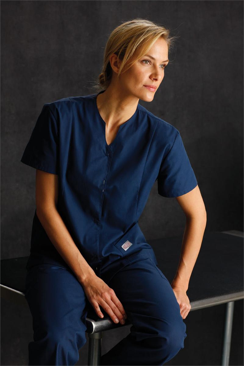 Landau Scrubs Scrub Zone 70223 ScrubZone 70223 Snap Front Tunic