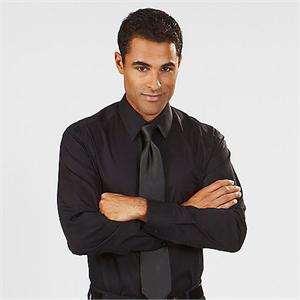 Black - Calvin Klein Micro Herringbone Mens Dress Shirts Black - Calvin Klein Micro Herringbone Mens Dress Shirts