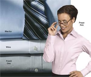 Womens-Ladies Eagle Non Iron 100% Cotton Pinpoint Oxford Dress Shirts