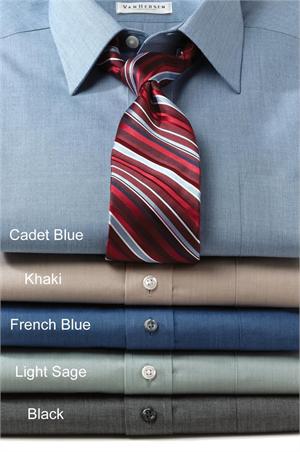 Van Heusen Mens End on End Long Sleeve Dress Shirts Van Heusen Mens End on End Long Sleeve Dress Shirts