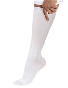 14301 - WHITE Landau Knee High DIAMOND Compression Socks - 1 PR