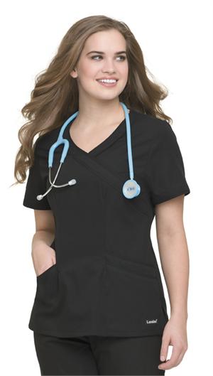Landau 4033 Landau 4033 Banded Crossover Tunic Scrubs Top Landau 4033 Landau 4033 Banded Crossover Tunic Scrubs Top