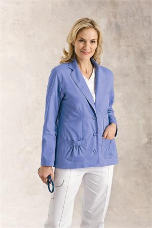 Landau 7733 Landau 7733 LABCOAT W/THREE BUTTONS AND SHIRRED POCKETS Landau 7733 Landau 7733 LABCOAT W/THREE BUTTONS AND SHIRRED POCKETS