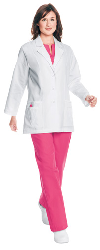 8716 Landau Women's Pintuck Lab Coat