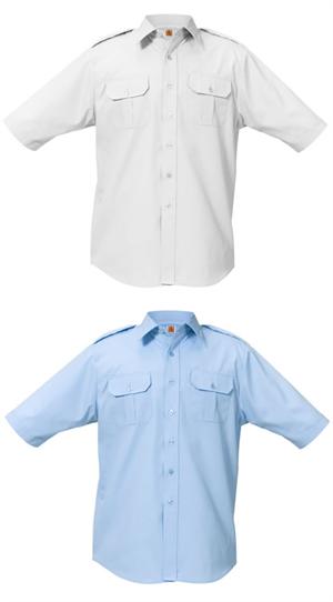 Blue & White Short Sleeve Aviator Pilot Uniform Shirts - A+ by SAI Blue & White Short Sleeve Aviator Pilot Uniform Shirts - A+ by SAI