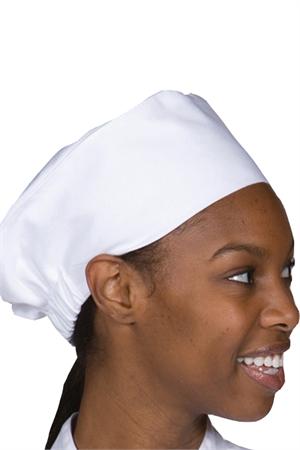 White - Edwards Traditional Beanie Cap - HT02 beanie cap,cooking beaning,chef beanie