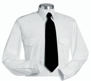 Mens Van Heusen The Aviator LONG SLEEVE White Pilot Uniform Shirts