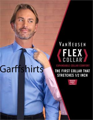 Van Heusen Flex Collar Regular Tek Fit Twill Mens Long Sleeve - 13V0430 flex collar,flex fit