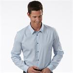 Light Blue wBlack Stripe 13CK020 Calvin Klein Fitted Pinstripe Dress Shirts
