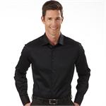 Black - 13CK023 Calvin Klein Fitted Dress Shirts Mens Dress Shirts
