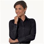 Black - Calvin Klein Micro Herringbone Ladies' Dress Shirts