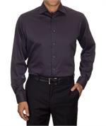 Black 13CK029 Calvin Klein Mens Non Iron Dobby Dress Shirts