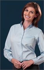 Van Heusen Ladies/Womens Long 13V0011 & Short 13V0014 Sleeves Button Down Collar Blended Oxford Dress Shirts