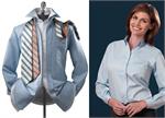 Van Heusen Ladies - Womens Long 13V0011 & Short 13V0014 Sleeves Button Down Collar Blended Oxford Dress Shirts