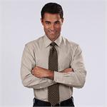 Beige - Van Heusen Mens End on End Long Sleeve Dress Shirts