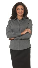 Van Heusen 13V0194 End on End Ladies/Womens L/S Point Collar Dress Shirts
