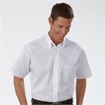White - 13V0205 Van Heusen Mens Pinpoint Short Sleeve Dress Shirts