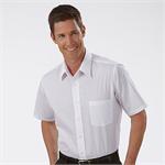Van Heusen Men's White Broadcloth Short Sleeve Dress Shirts - Alpha Sized