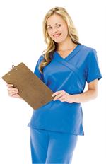 Landau 4033 Landau 4033 Banded Crossover Tunic Scrubs Top
