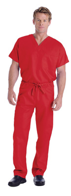 7502 True Red Landau Unisex Scrub Tops