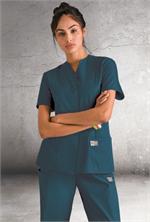 Landau Scrub Zone 70223 ScrubZone 70223 Snap Front Tunic - Cribbean