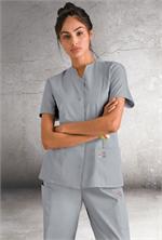 Landau Scrub Zone 70223 ScrubZone 70223 Snap Front Tunic - Grey