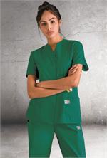 Landau Scrub Zone 70223 ScrubZone 70223 Snap Front Tunic - Hunter Green