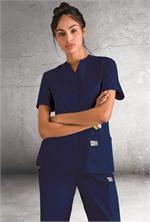 Landau Scrub Zone 70223 ScrubZone 70223 Snap Front Tunic - Navy