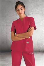 Landau Scrub Zone 70223 ScrubZone 70223 Snap Front Tunic - Red