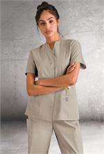 Landau Scrub Zone 70223 ScrubZone 70223 Snap Front Tunic - Sandstone