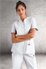 Landau Scrub Zone 70223 ScrubZone 70223 Snap Front Tunic - White
