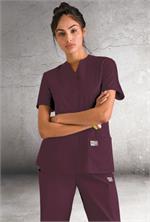 Landau Scrub Zone 70223 ScrubZone 70223 Snap Front Tunic - Wine Red