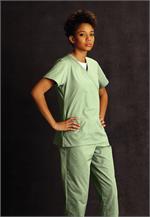 Landau Scrub Zone 70224 ScrubZone 70224 Faux Wrap Tunic - Aloe