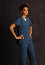 Landau Scrub Zone 70224 ScrubZone 70224 Faux Wrap Tunic - Caribbean