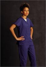Landau Scrub Zone 70224 ScrubZone 70224 Faux Wrap Tunic - Cobalt Blue