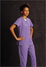 Landau Scrub Zone 70224 ScrubZone 70224 Faux Wrap Tunic - Orchid