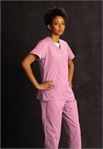 Landau Scrub Zone 70224 ScrubZone 70224 Faux Wrap Tunic - Pink