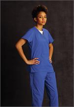 Landau Scrub Zone 70224 ScrubZone 70224 Faux Wrap Tunic - Royal Blue