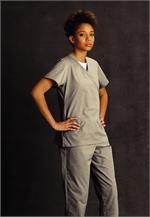 Landau Scrub Zone 70224 ScrubZone 70224 Faux Wrap Tunic - Sandstone