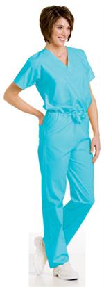 7502 Scuba Blue Landau Unisex Scrub Top
