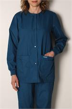 7525 Navy Landau Crew Neck Warm-Up Jacket