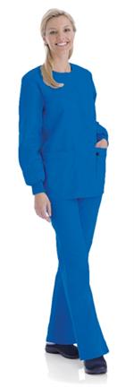 7525 Royal Blue Landau Crew Neck Warm-Up Jacket