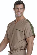 Landau 7565 Landau 7565 Men's Contrast Color Scrub Top