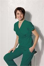 8216 Hunter Green Landau Empire Waist Tunic Scrub Top