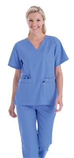 8219 CEIL BLUE Landau V-Neck Tunic Solids