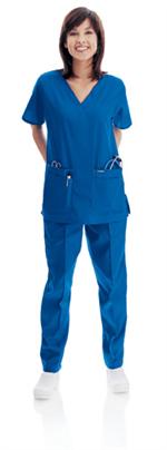 8219 ROYAL BLUE Landau V-Neck Tunic Solids