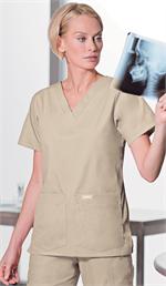 8219 SANDSTONE Landau V-Neck Tunic Solids