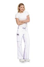 Landau Scrubs 8355 Landau 8355 Flare Cargo Womens Scrub Pants - White